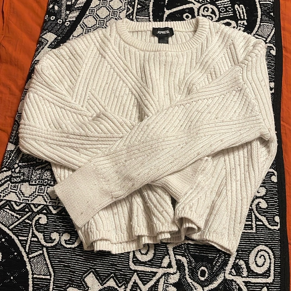 Express knit sweater, small
